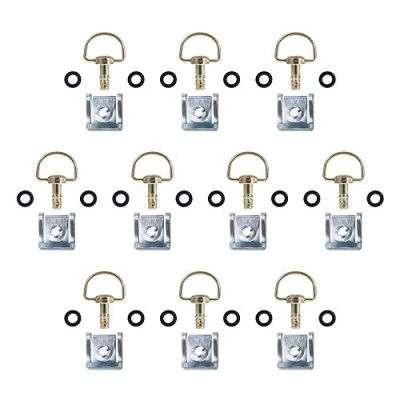 Afbeelding van Oldbones Motorfiets Quick Release Race Bevestigingsmiddelen 1/4 Turn 17mm D Ring Lengte in goud (10 Pack)