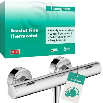 Afbeelding van hansgrohe ecostat fine opbouw douchethermostaat chroom 13324000