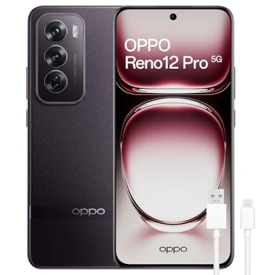 Afbeelding van OPPO Reno12 Pro 5G Smartphone met IA, 24 GB (12 + 12 512 GB, 3D AMOLED display, 17,9 cm (6,7 inch), camera 50 8 MP, Android, 4K video, batterij 5000 mAh, snel opladen 80 W, Nebula Black