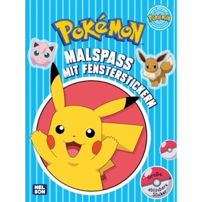 Afbeelding van Pokémon Activity Buch: Malspaß mit Fensterstickern: Malbuch 10 selbstklebenden, wiederverwendbaren Stickern für Jungen und Mädchen ab 4 Jahren