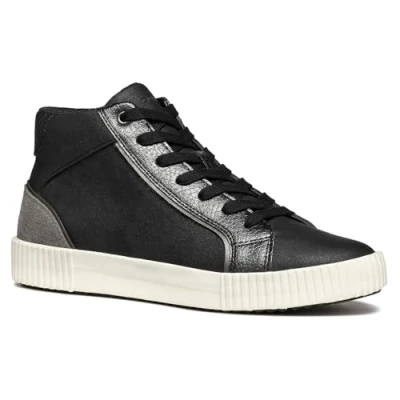 Afbeelding van Geox Dames D BLOMIEE Sneaker, Black/DK Grey, 40 EU, Black Dk Grey., EU