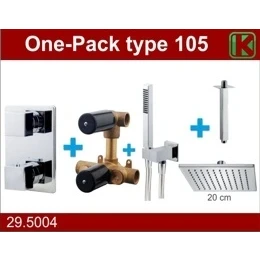 Afbeelding van Wiesbaden one pack inbouwthermostaatset type 105 CHR (20cm)