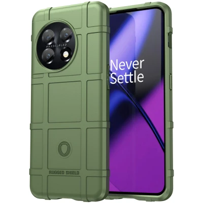 Afbeelding van OnePlus 11 Hoesje Siliconen en TPU (zacht) iMoshion Softcase/Backcover Groen Telefoonhoesje Shockproof/Valbescherming