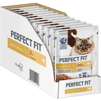 Afbeelding van Perfect Fit Adult Sensitive Kattenvoer Nat Kip in saus maaltijdzakjes 12 x 85g