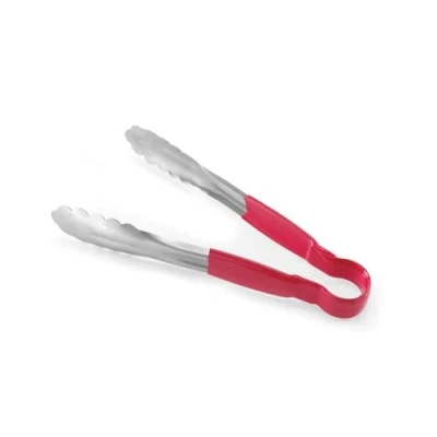 Afbeelding van HENDI Serveertang HACCP, handvat volgens HACCP norm, keukentang, voedseltang, grilltang, kooktang, saladetang, (L)250mm, roestvast staal, rood