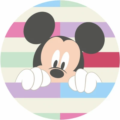 Afbeelding van Komar Wandfolie Mickey Peek a boo 125 x cm (breedte hoogte), rond en zelfklevend (1 stuk)