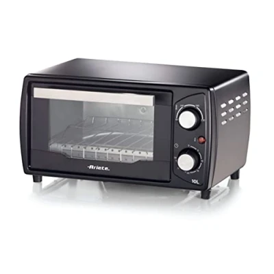 Afbeelding van Ariete 3920 Elektrische oven, 1000 W, inhoud 10 l, timer 30 minuten, temperatuur max. 230 C, dubbele beglazing, roestvrijstalen grill, zwart