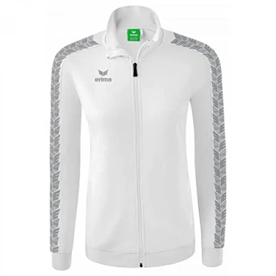 Afbeelding van Essential Team Tracktop jack dames wit/monument grey / 34