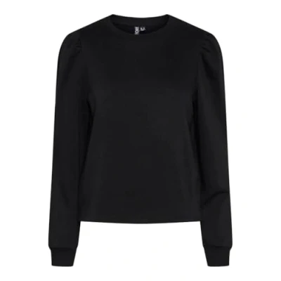 Afbeelding van PIECES Pcchilli Ls Puff Sweat Noos Cp Bc Sweatshirt voor dames, zwart, S