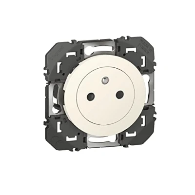 Afbeelding van LEGRAND Elektrisch wandstopcontact 16 A met aarding dooxie oppervlak stopcontact 2P + T vlak intrekbare bodem gemaakt in Frankrijk wit