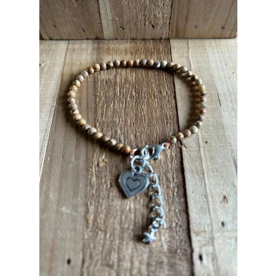 Afbeelding van Armbandje van gouden tijgeroog natuursteen (3 mm), lengte 19 cm