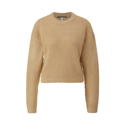 Afbeelding van QS Pullover Trui, Dames, Maat: XL, Beige