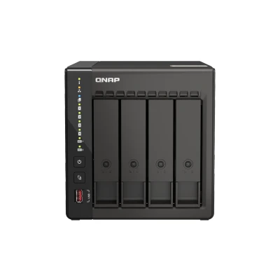 Afbeelding van QNAP QVP 41C data opslag server NAS Tower Ethernet LAN Zwart J6412