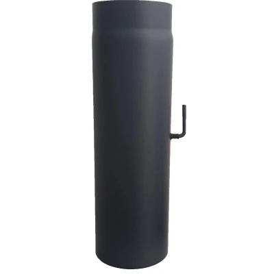 Afbeelding van Nedco zwart staal Ø 150 mm pijp 500 met klep