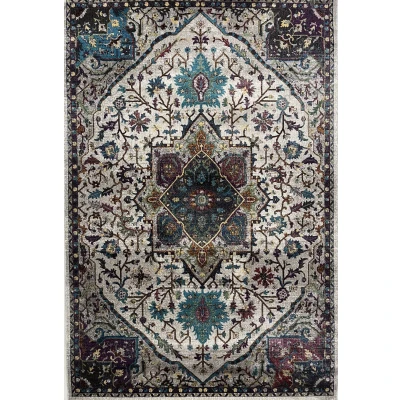 Afbeelding van Picasso Rosa Vintage Vloerkleed Creme / Multi Laagpolig Rechthoek Polypropyleen 80x150 cm