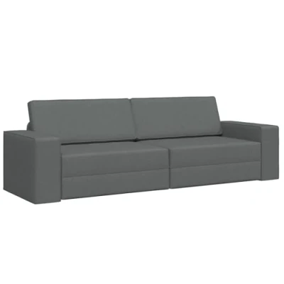 Afbeelding van vidaXL Vloer Sofa Bed 2 in 1 Donkergrijs 245x150x60.5 cm Stof