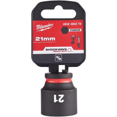 Afbeelding van Milwaukee Accessoires SHOCKWAVE Slagdop 3/8&quot; 21mm 1 stuk 4932480278