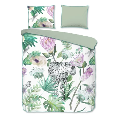 Afbeelding van Dekbedovertrek Descanso Volterra Green Satijn 240 x 200 / 220 cm Lits Jumeaux