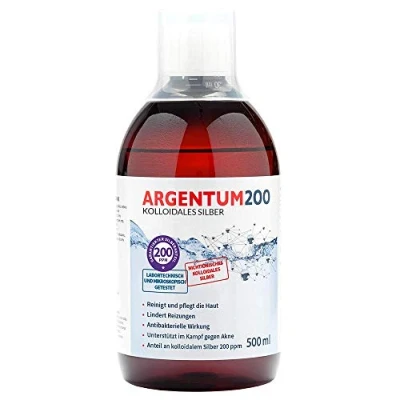 Afbeelding van AURA HERBALS® Colloïdaal zilver 200 ppm (500 ml) Argentum200 hoge concentratie niet ionisch veilig en effectief 100%