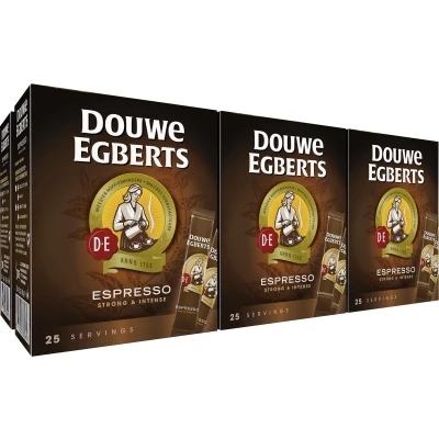 Afbeelding van Douwe Egberts Espresso Sticks Oploskoffie 6 x 25 zakjes
