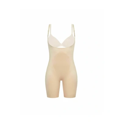 Afbeelding van Spanx Thinstincts 2.0 Openbust Midthigh Bodysuit Body, Dames, Maat: 54 56, Beige