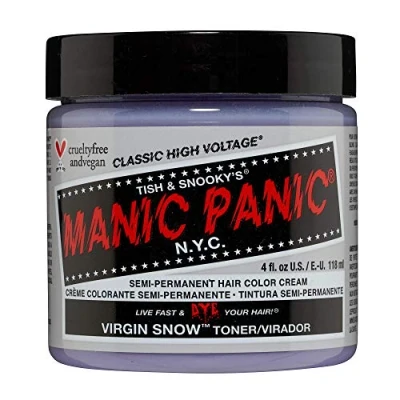 Afbeelding van Manic Panic Virgin Snow Classic Creme, Vegan, Cruelty Free, Hair Toner, Eliminates Brassy Tones, 118ml