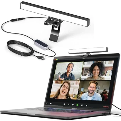Afbeelding van HumanCentric Videoconferentieverlichting webcamlamp voor streaming, led monitor en laptoplicht videoconferenties, zoomverlichting computer, vervangt ringlicht zoomvergaderingen,