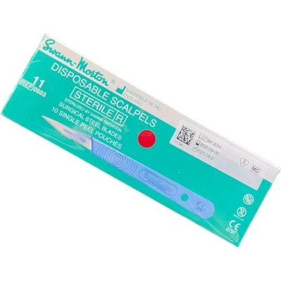 Afbeelding van Swann Morton Scalpelmesjes Met Handvat Nr. 11