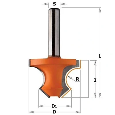 Afbeelding van Hm kraalprofielfrees Ø 36 mm. R=8