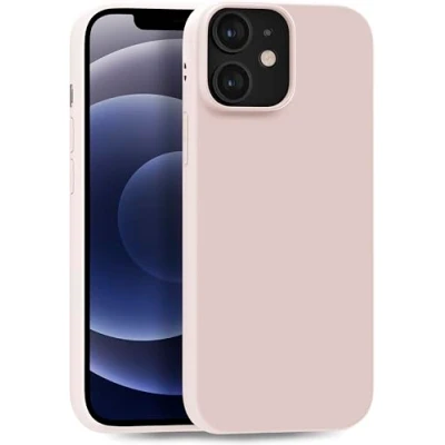 Afbeelding van MyGadget glad dun hoesje voor Apple iPhone 12 Mini Schokbestendige hoes bescherming, Pocket Friendly &amp; Anti kras, Flexibele zachte siliconen Shell Baby Pink