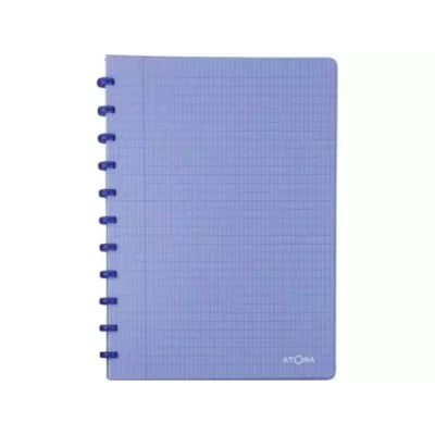 Afbeelding van Atoma Trendy schrift, ft A4, 144 bladzijden, commercieel geruit, transparant blauw schrift