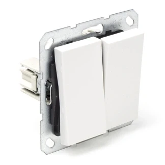 Afbeelding van Schakelaar Q link S Line (Inbouw, Wissel/Wissel, Wit)