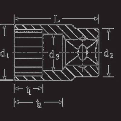 Afbeelding van Stahlwille 50 A 1 1/2 03410064 Dubbel zeskant Dopsleutelinzetstuk (12.5 mm)