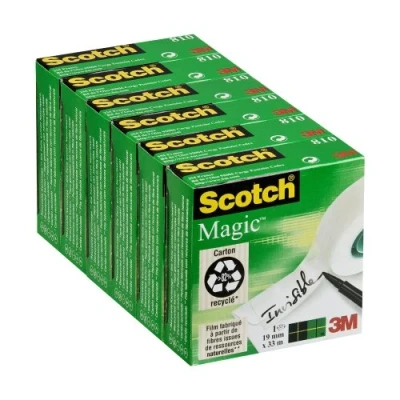 Afbeelding van 6x Plakband Scotch Magic 810 onzichtbaar 19mmx33m