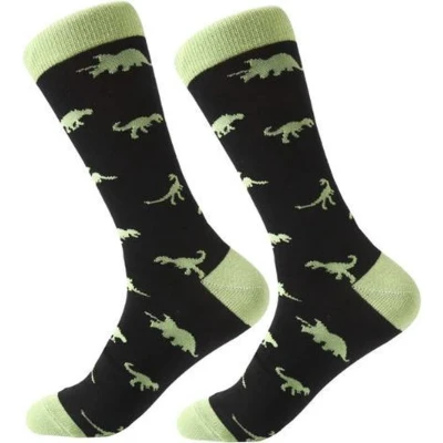 Afbeelding van Sokken heren zwart print dino&#039;s (Maat 40 44)