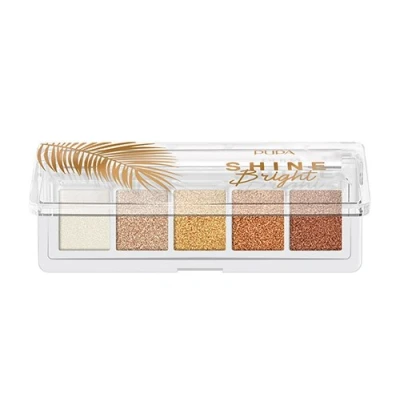 Afbeelding van Pupa Shine Bright Eye Palette 001 Sunny Gold 5% korting code PUPA5