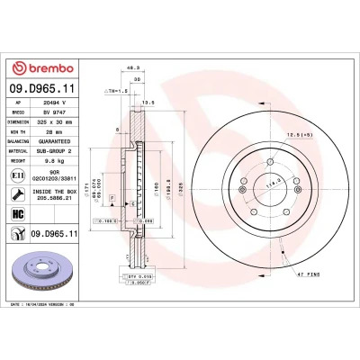 Afbeelding van Remschijf BREMBO 09.D965.11
