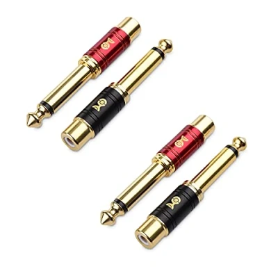 Afbeelding van Cable Matters 4 Pack RCA naar 1/4 Adapter (1/4 Adapter)