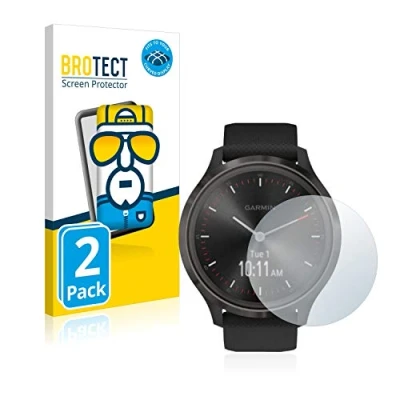 Afbeelding van BROTECT Full Cover Screen Protector voor Garmin vivomove 3 (44 mm) (2 Stuks) Schermbeschermer, 3D Curved
