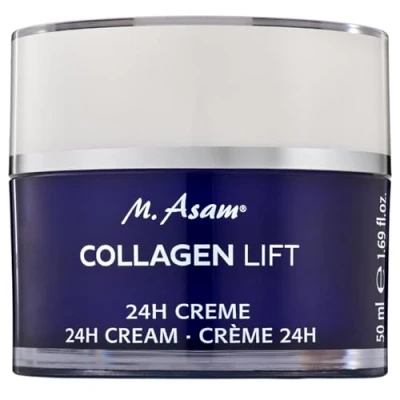 Afbeelding van M Asam Collageen 24 uur crème (50 ml) gezichtscrème met plantaardige collageenboosters en hyaluron voor een stevig, strak huidbeeld gevormd gezicht, vrouwen mannen