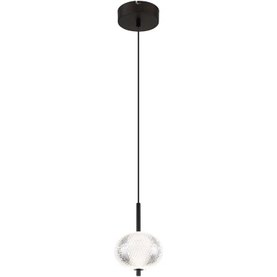 Afbeelding van Globo hanglamp Aida zwart metaal 15 cm ingebouwde LED module 16042H