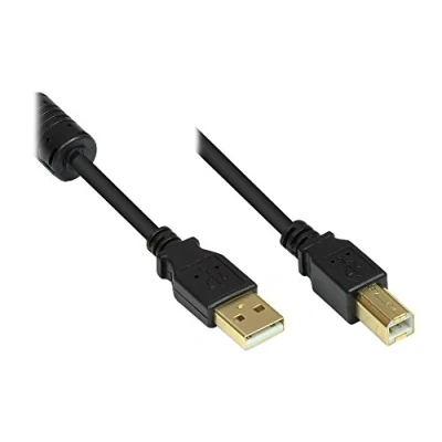 Afbeelding van Good Connections GC M0080 &quot;PREMIUM&quot; aansluiting/printerkabel USB 2.0 stekker A op B, 1 m zwart