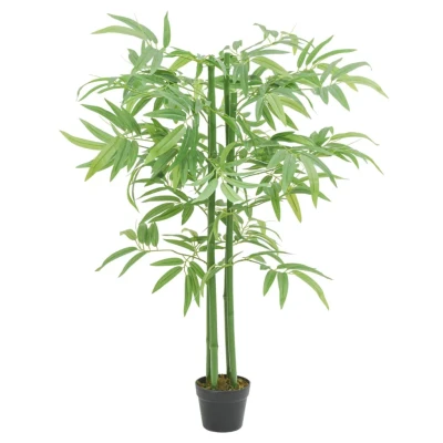 Afbeelding van Kunstplant bamboe 384 bladeren 120 cm groen