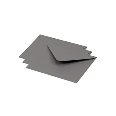 Afbeelding van Clairefontaine Ref 60193C Stuifmeel Enveloppen (Pack van 20) 125 x 138mm formaat, 120gsm papier, gegomde afdichting, inkjet &amp; laser printer compatibel, zuurvrij donkergrijs