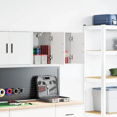 Afbeelding van Garagewandkasten 2 st spaanplaat wit