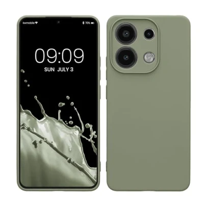 Afbeelding van kwmobile telefoonhoesje geschikt voor Xiaomi Redmi Note 13 4G Hoesje smartphone Precisie camera uitsnede In grijsgroen