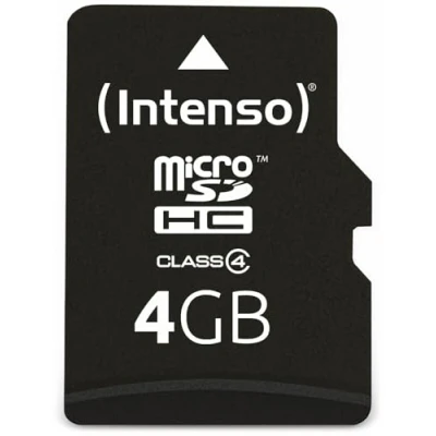 Afbeelding van Intenso 4 GB Micro SDHC Card microSDHC kaart Class Incl. SD adapter