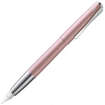 Afbeelding van LAMY studio roze mat vulpen universele in elegante behuizing van volledig metaal 14 kt. gouden veer, gedeeltelijk geplatineerd &amp; lijnbreedte F incl. inktpatroon T 10 blauw