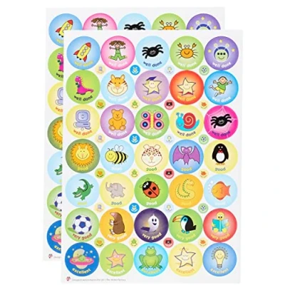 Afbeelding van De sticker Factory 70 x 38 mm en 48 10 A4 compilation stickers (118 stuks)