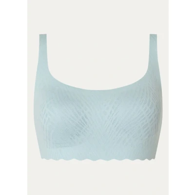 Afbeelding van Sloggi dames Zero Feel Bliss naadloze bralette met uitneembare vulling in de kleur Turquoise, maat: S